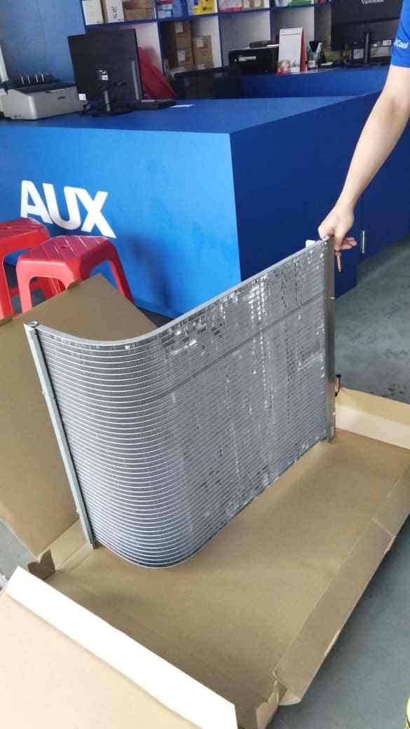 Chemical wash on an aircond coil